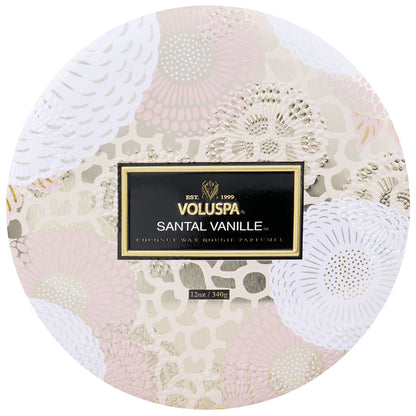 Voluspa -   Samtal Vanille  3 Wick Tin Candle  -  3 - Docht Duftkerze