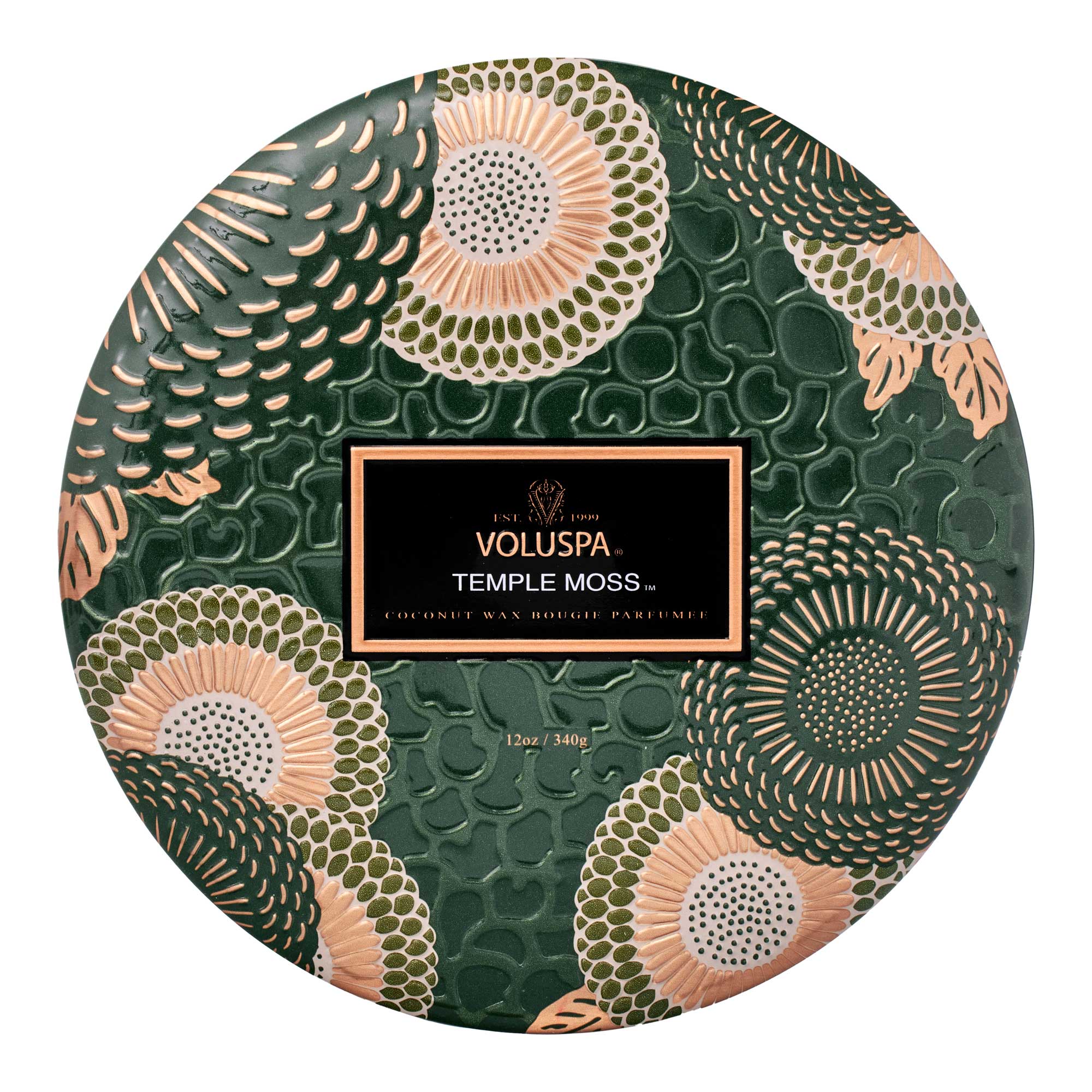 Voluspa -  Temple Moss  - 3 Wick Tin Candle  -  3 - Docht Duftkerze