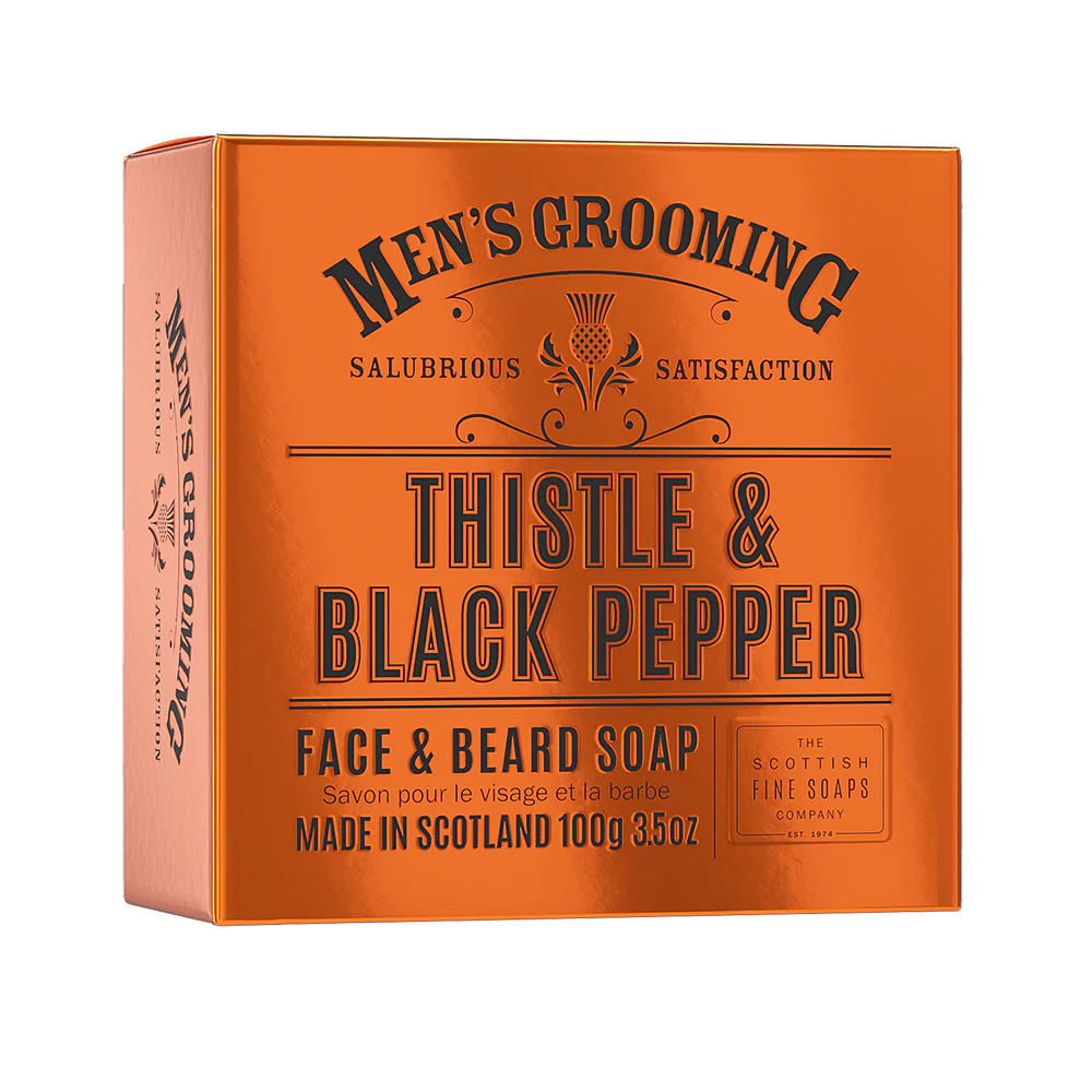 Scottish Fine Soap - Thistle &amp; Black Pepper - Beard and Face Soap - Bart- und Gesichtsseife