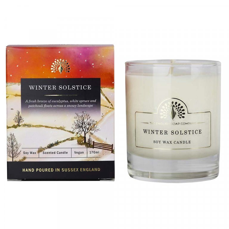 The English Soap Company - Winter Solstice Scented Candel - Winter Duftkerze aus Soja Wachs 170 ml